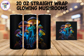 Glowing Mushrooms Sublimation Tumbler Wrap Bundle